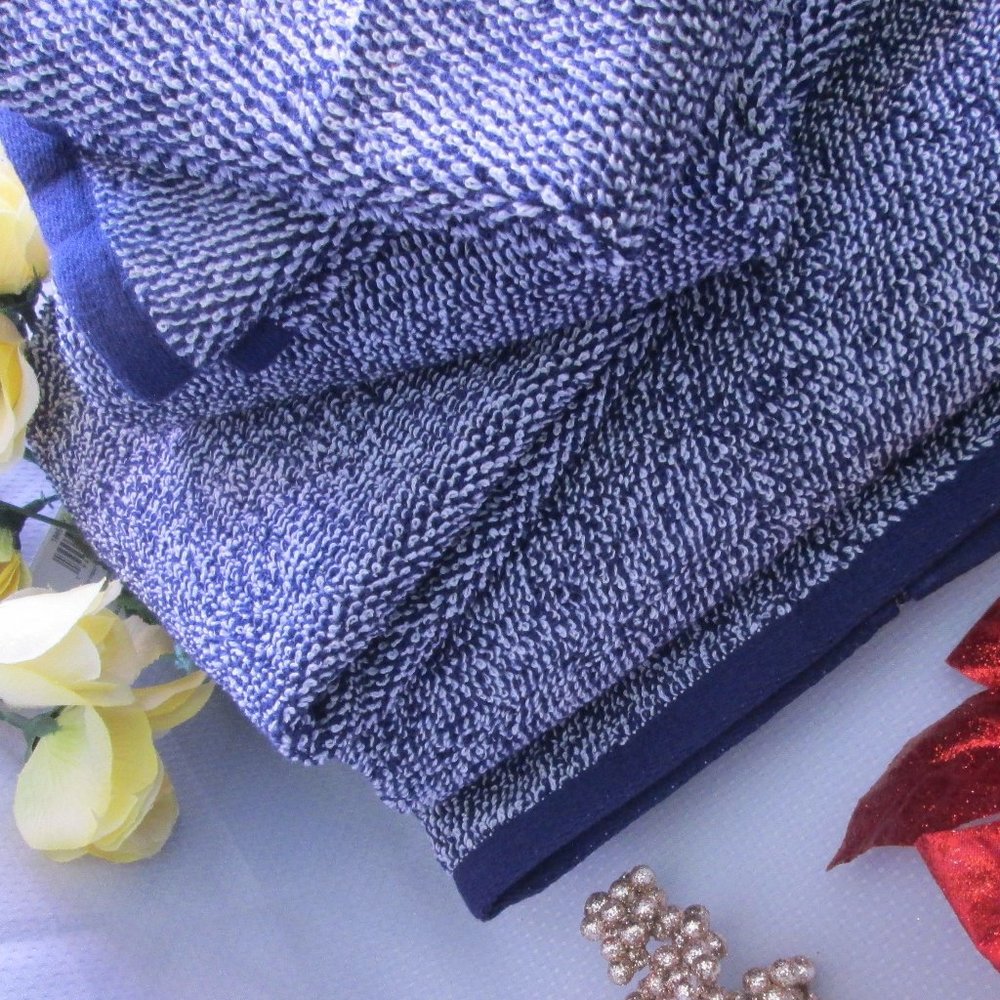 💖 SONOMA NAVY HEATHERED ULTIMATE BATH TOWELS – SET OF 6 💖 - Picture 4 of 15